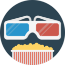 music and multimedia,multimedia,film,movie,filming,cinema,Tools and utensils,3d glasses,popcorn ok 